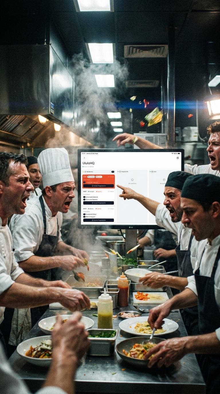 Chef revisando comandas